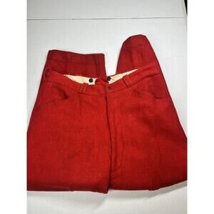 Vintage 50's North Country Men's Red Pants USA Minnesota Saint Paul hunting Wool